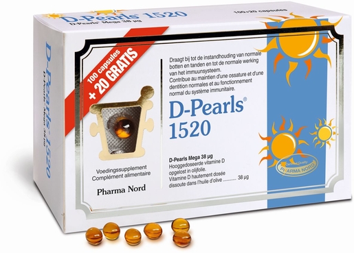 D-Pearls 1520 120 Capsules (100 + 20 gratuites) | Vitamines D