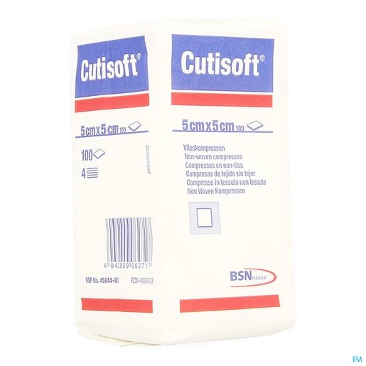 Cutisoft N/st Non Woven 4 pl 5,0 x 5,0 cm 100 | Verbanden - Pleisters - Banden