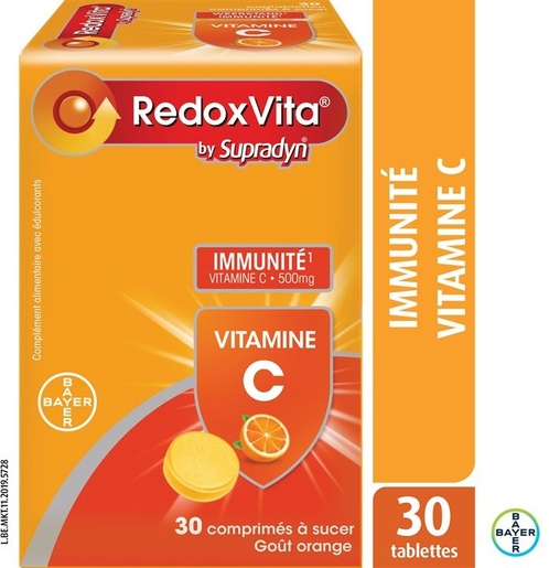 RedoxVita 30 Comprimés à Sucer (Orange) | Défenses naturelles - Immunité