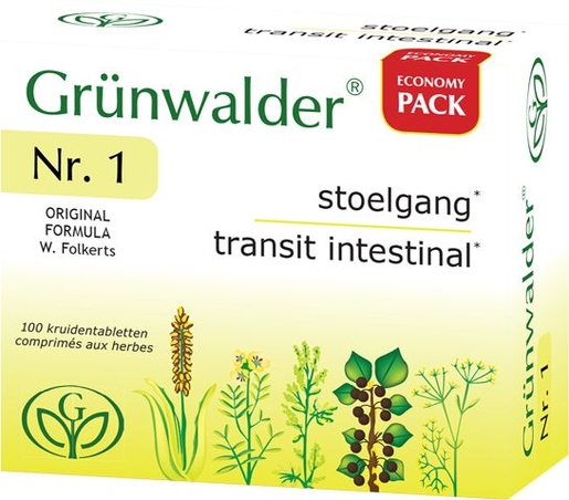 Grunwalder N1 100 kruidentabletten | Vertering - Transit