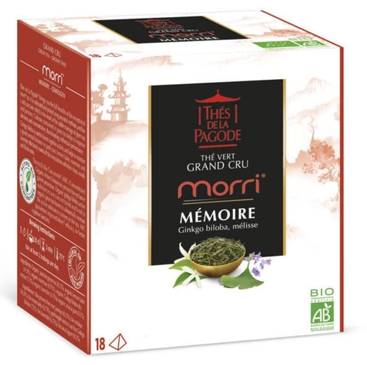 Thés De La Pagode Thé Vert Bio Grand Cru Morri Eveil D&#039;Esprit 18 Sachets | Produits Bio