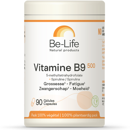 Be Life Vitamine B9 500 90 Capsules | vitamines grossesse