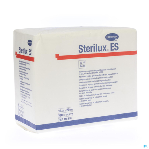 Sterilux Es Kp N/st 12pl 10,0x20,0cm100 4188102 | Verbanden - Orthopedie