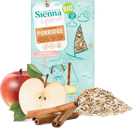 Sienna &amp; Friends Porridge Pomme Cannelle Sans Gluten + 12 Mois 200g | Alimentation