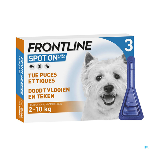aardolie tiener zich zorgen maken Frontline Spot On Hond 2-10 kg Pipet 3x0,67 ml | Geneesmiddelen voor honden