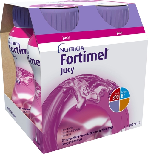 Fortimel Jucy Arôme Fruit de la Forêt 4x200ml | Régimes protéinés