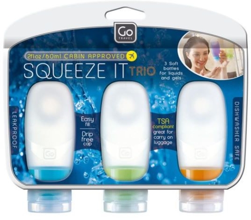 Go Travel Squeeze It Trio Bouteilles Cabine 3x60ml | Beauty to Go