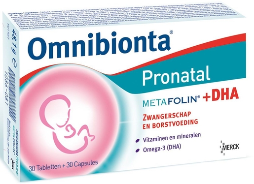 Omnibionta Pronatal Metafolin + DHA 30 Tabletten + 30 Capsules | Zwangerschapsvitaminen