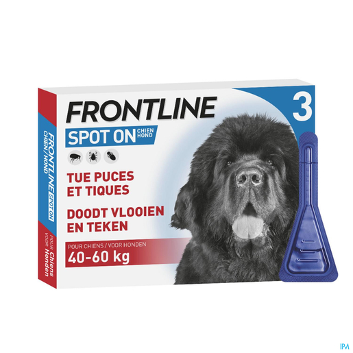 Frontline Spot On Chien 40-60kg Pipet 3x4,02ml | Médicaments pour chien