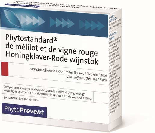 Phytostandard Melilot-Rode wijnstok 30 Tabletten | Hart - Bloedsomloop