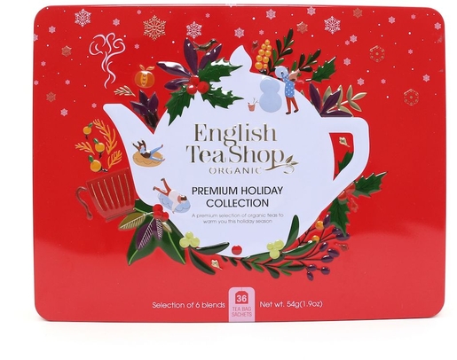 Engelse Tea Shop Box Holiday Red 36 zakjes | Thee, kruidenthee en infusies