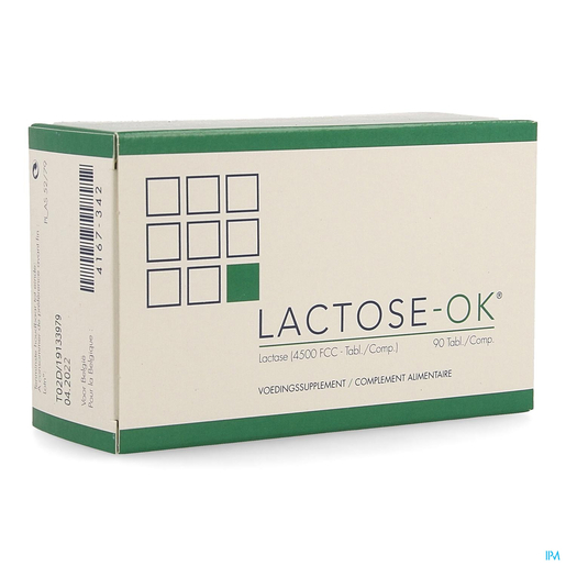 Lactose Ok Comp 90 Revogan | Intolérance au lactose
