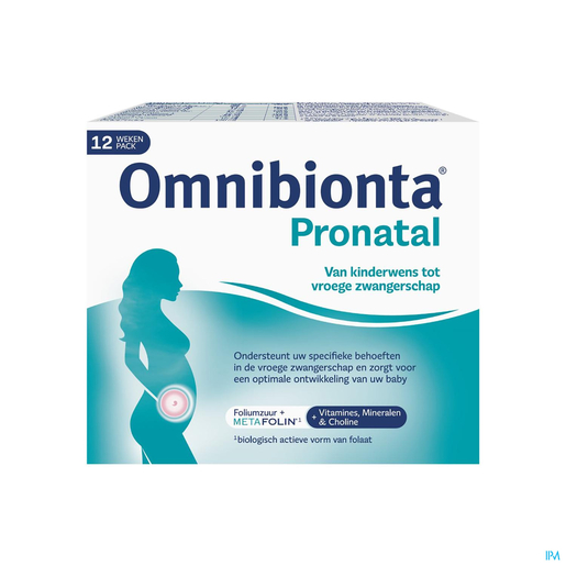 Omnibionta Pronatal 12 Weken tabl 84 | Vitaminen en voedingssupplement voor tijdens de zwangerschap 