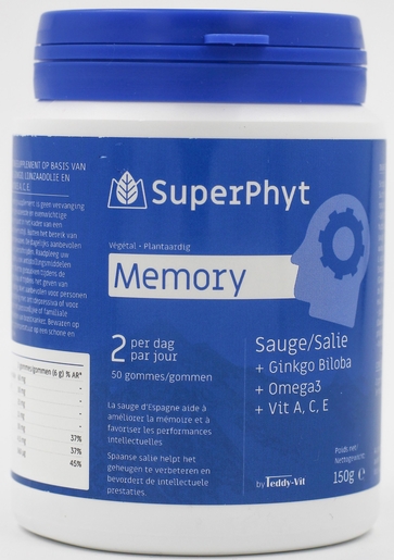 SuperPhyt Memory 50 Gommes | Mémoire - Concentration