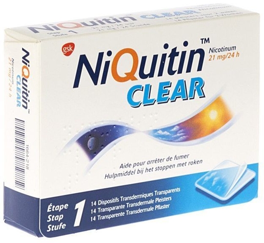 NiQuitin Clear 21mg 14 Patches | Arrêter de fumer