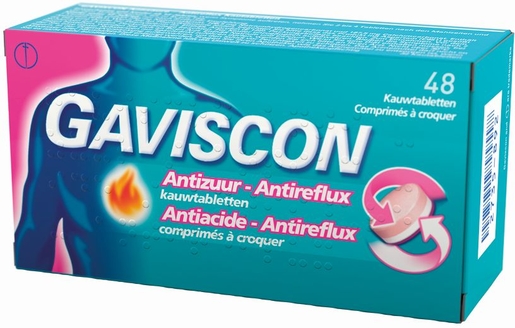 Gaviscon Antireflux 48 Comprimés A Croquer | Acidité gastrique