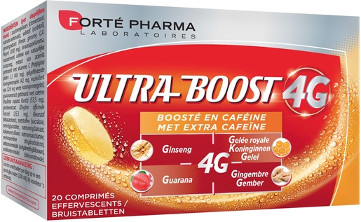 Vitalite 4G Ultra Boost Cafeïne 20 Bruistabletten | Conditie - Tonus