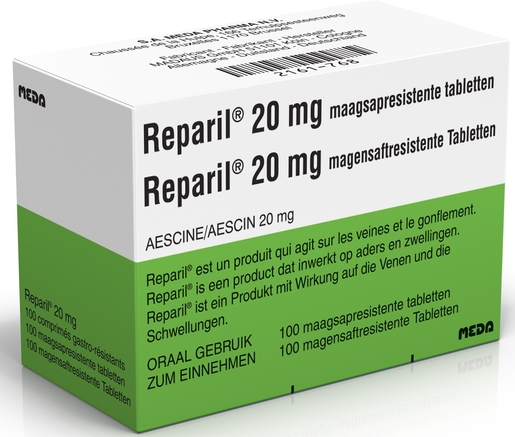 Reparil 20mg 100 Maagbestendige tabletten | Aambeien