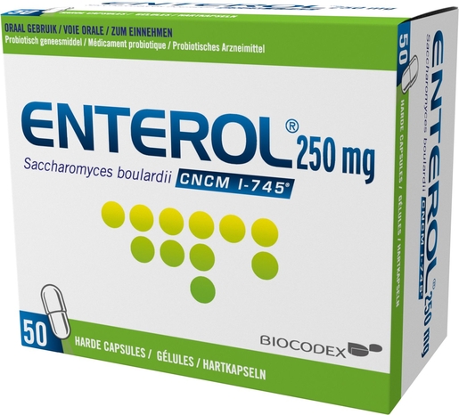 Enterol 250mg 50 gelules (pot) | Diarree - Turista