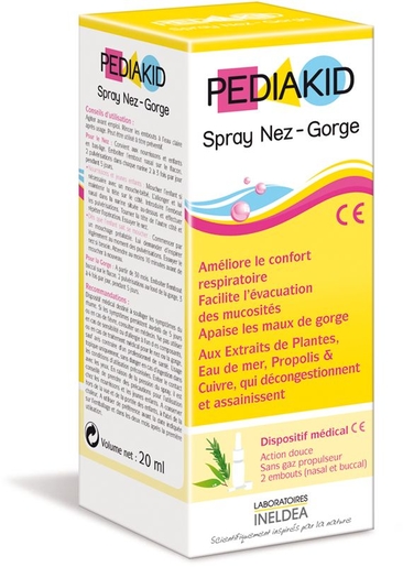 Pediakid Spray Neus-Keel 20ml | Hulp bij het ademhalen