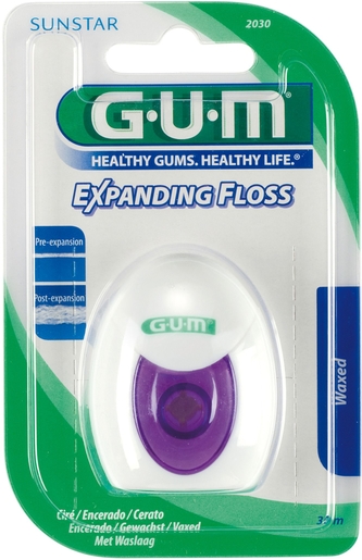 GUM Tandfloss Expanding Floss 30m | Tandfloss - Interdentale borsteltjes
