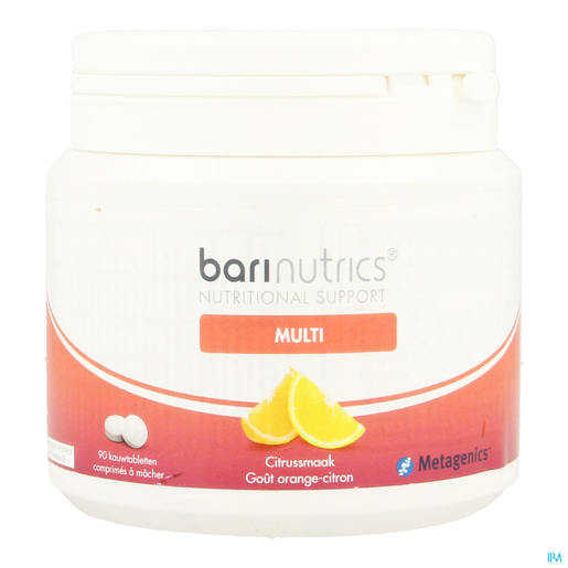 BariNutrics Multi Citroen-Sinaasappel 90 Kauwtabletten | Magnesium
