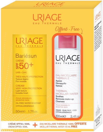 Uriage Bariésun Crème IP50+ 50ml (Uriage Eau Micellaire Thermale 100ml offerte) | Crèmes solaires