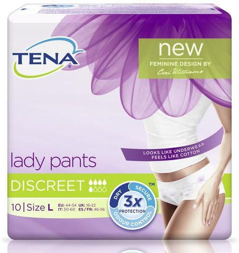 Tena Lady Pants Discreet Large 10 Slips | Verbanden - Slips - Broekjes