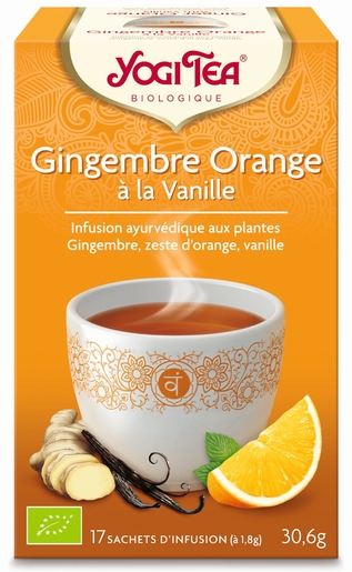 Yogi Tea Gingembre Orange Vanille Bio 17 Sachets | Produits Bio