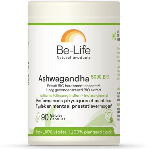 Be Life Ashwagandha 5000 Bio 90 Capsules | Stress - Ontspanning