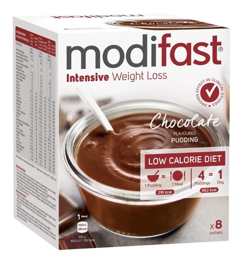 Modifast Intensive Pudding Chocolart 8x55g | Régimes protéinés