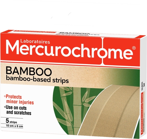 MERCUROCHROME BAMBOO BASED STRIPS 5 | Verbanden - Pleisters - Banden