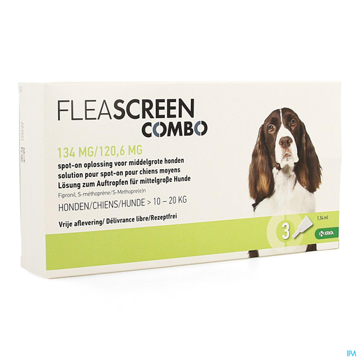 advies climax Discrimineren Fleascreen Combo 134 mg/120,6 mg Spot On Hond Pip.3 | Geneesmiddelen voor  honden