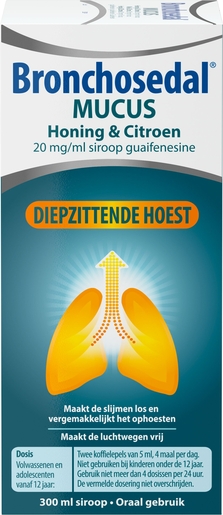 Bronchosedal Mucus Honing Citroen 20mg/ml Siroop 300ml | Vette hoest