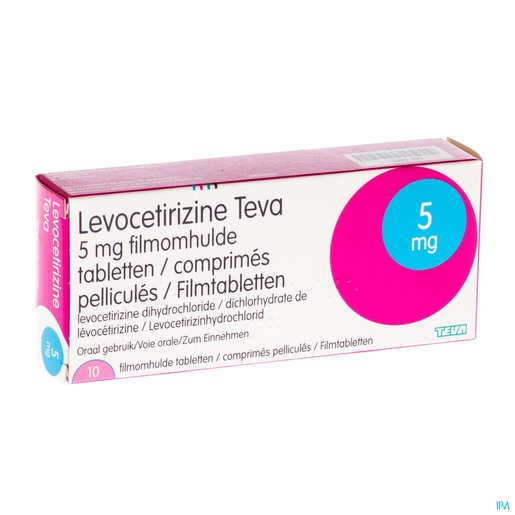 Levocetirizine Teva 5mg 10 Comprimés | Saisonnière