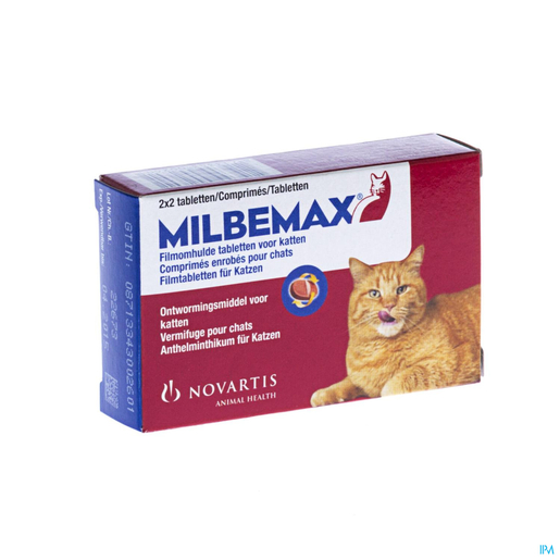 Milbemax Chats Tabl Pell Blister 2x2 | Médicaments pour chat