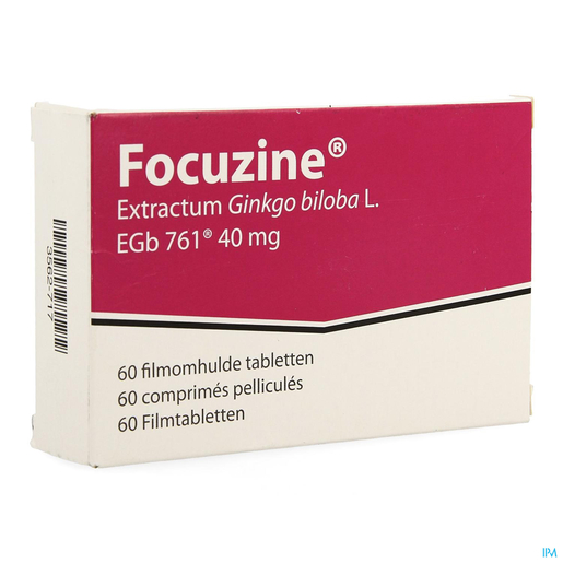 Focuzine 40mg 60 Tabletten | Geheugen - Concentratie