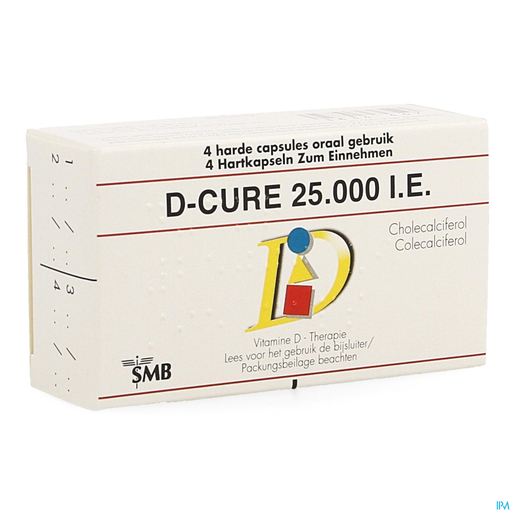 D-Cure 25000 UI 4 Capsules | Calcium - Vitamine D