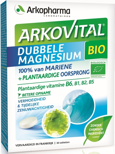 Arkovital Dubbele Magnésium Bio 30 Tabletten | Vermoeidheid - Herstel