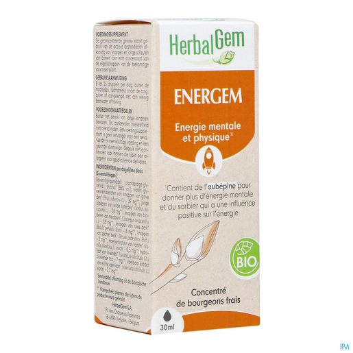 HerbalGem Energem Bio Gouttes 30ml | Forme - Energie