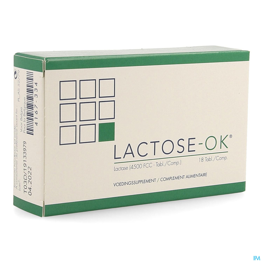 Lactose OK 18 Tabletten | Lactose-intolerantie