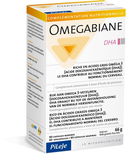 Omegabiane DHA 80 Capsules | Geheugen - Concentratie