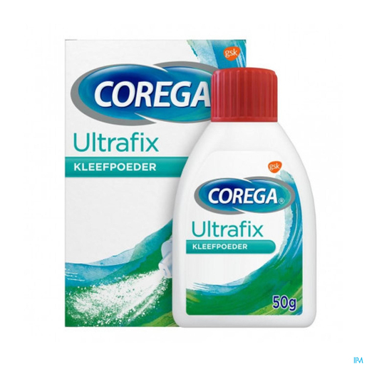 Corega Ultrafix Kleefpoeder 50g | Verzorging van prothesen en apparaten