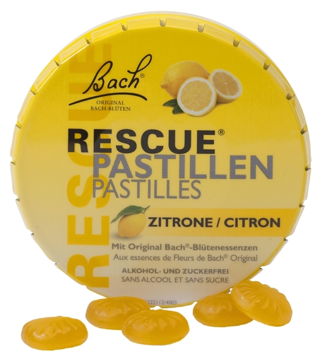 Bach Flower Rescue Pastilles Citron Sans Sucre 50g | Spécialités - Rescue