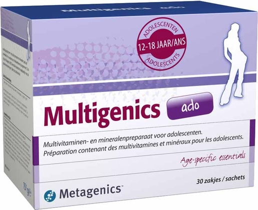 Multigenics Ado 30 Zakjes Poeder | Multivitaminen
