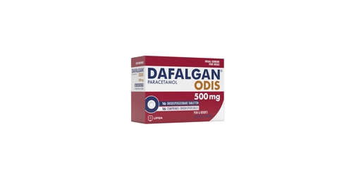 Dafalgan ODIS 16 Comprimés Orodispersibles | Maux de tête - Douleurs diverses