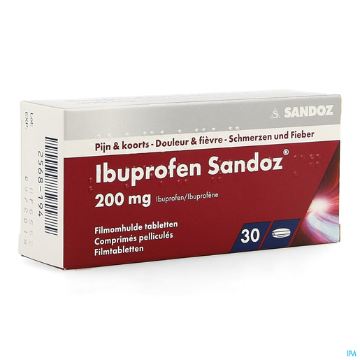 Ibuprofen Sandoz 200mg 30 tabletten | Pijnlijke maandstonden