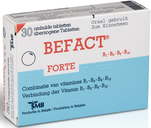Befact Forte 30 Omhulde Tabletten | Vitamine B