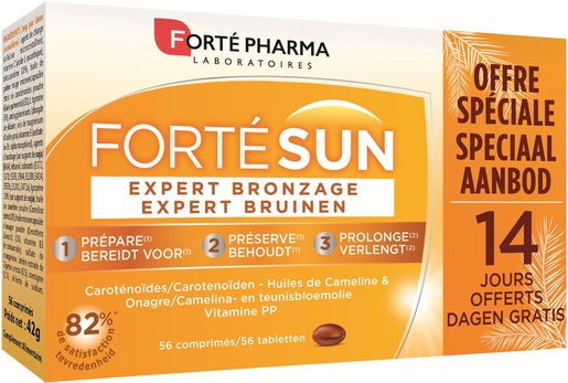 Bronzage Expert Duopack 2 x 28 Tabletten (2e doos aan - 50%) | Voedingssupplementen en bruiningsactiverende producten