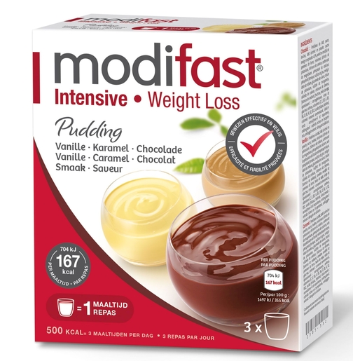 Modifast Intensive Pudding 3 Maaltijden 3 Smaken | Caloriearme maaltijden
